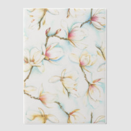 Sobreposição de Vellum com Flores Brancas em Aquar