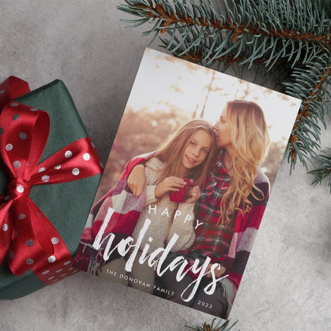 Sobreposição esboçada | Cartão com fotos de férias (Criador carregado)