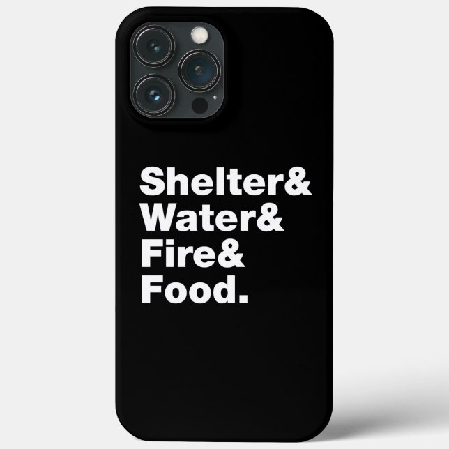 Sobrevivência (Abrigo, Água, Fogo e Comida) Case-M (Verso)