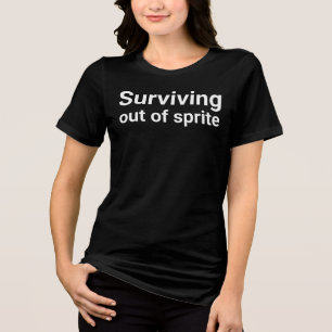"sobrevivendo à base de sprite" em letras brancas 
