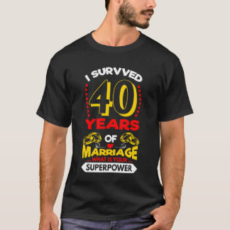 Sobrevivi A 40 Anos De Casamento - Camisa De Casam