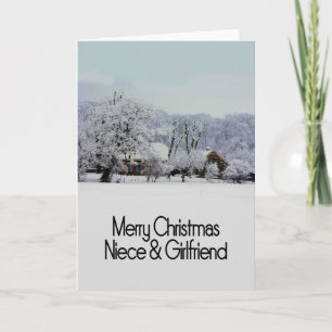 sobrinha e namorada Feliz cartão de Natal