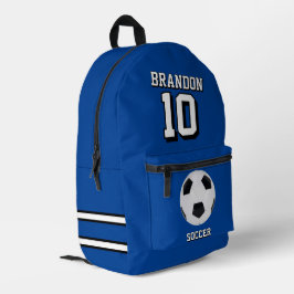 soccer backpacks blue personalized player gol