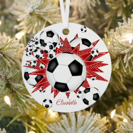 soccer balls red stars girls sports