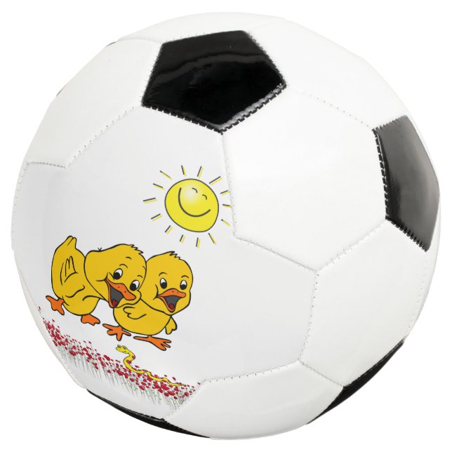 Soccer Bola Amarelo Pintinho Sol (Três quartos)