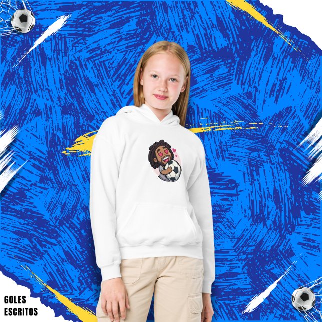 Soccer cartoon brunette man face in love (Criador carregado)