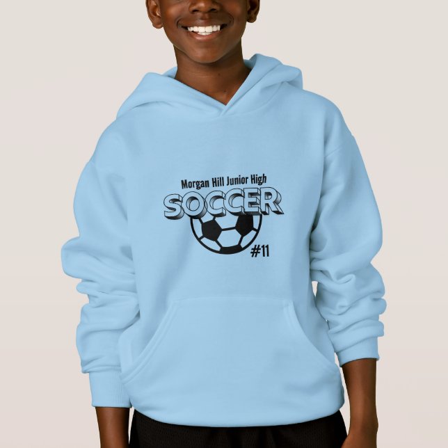Soccer Hoodie, Camiseta do Dia do Jogo da Equipe (Frente)