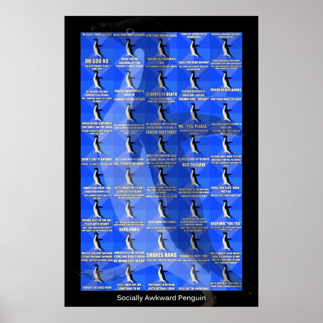 Socially Awkward Penguin poster (Frente)