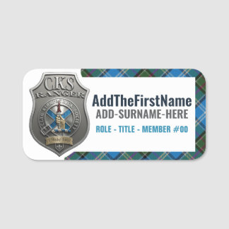 Sociedade Clan Kirkpatrick -- Etiqueta de Nome de 