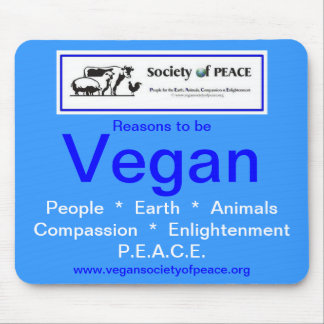 Sociedade do Vegan do mousepad da PAZ