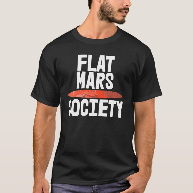 Sociedade Flat Mars Camisetas Espacial para Juvent (Frente)