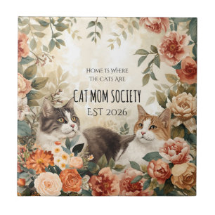 Sociedade Floral de Gatos Mãe Botânica Vintage Dec