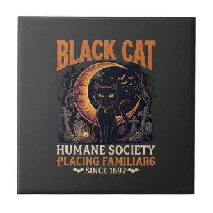 Sociedade Humana Black Cat Halloween Crescente Lua