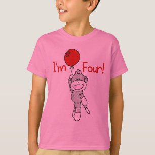 Sock Monkey 4º Aniversário Camisetas e presentes