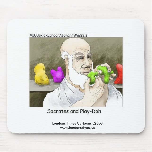 Sócrates e Play-Doh Engraçado Mouse Pad (Frente)