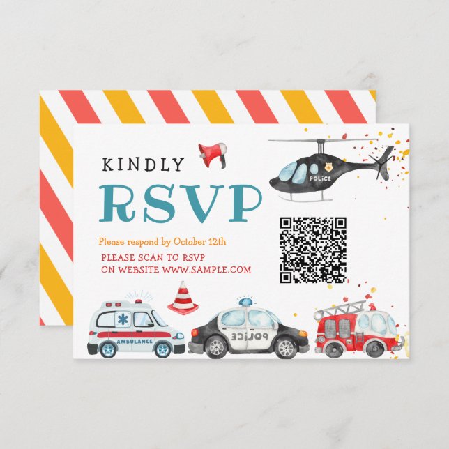 Soe o alarme Pegue a sua engrenagem Cartão Rsvp de (Frente/Verso)