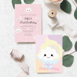 Sofia Cloud Primeiro Convite de Aniversário