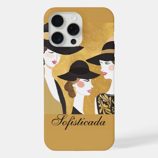 Sofisticada iPhone 15 Pro Max Case (Verso)
