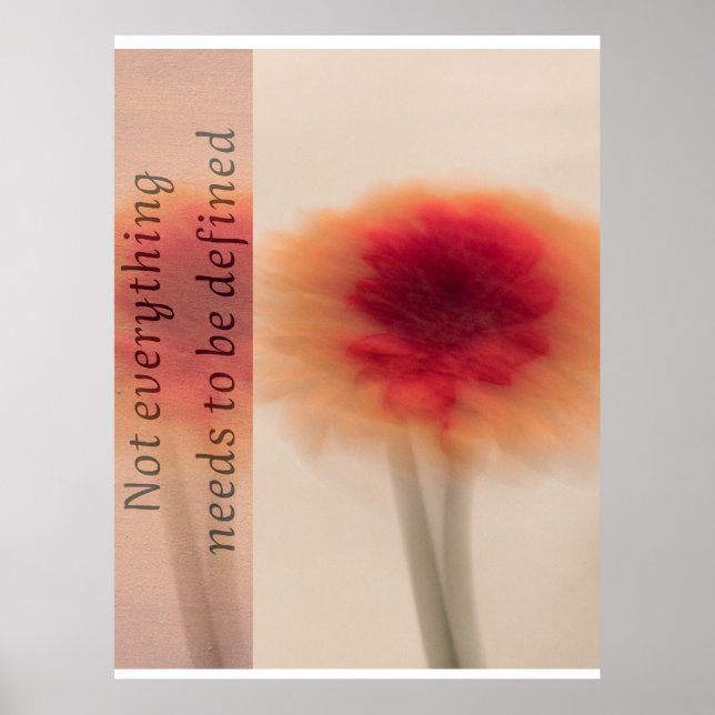 Soft Aesthetic Floral Poster – Inspirational Quote (Frente)