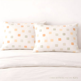 Soft Boho Grid Pattern Pillowcase