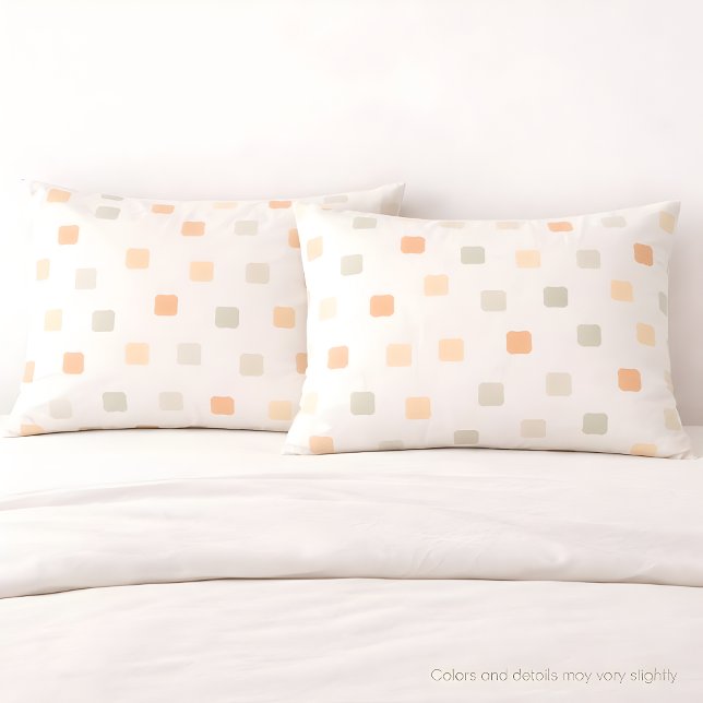 Soft Boho Grid Pattern Pillowcase (Criador carregado)