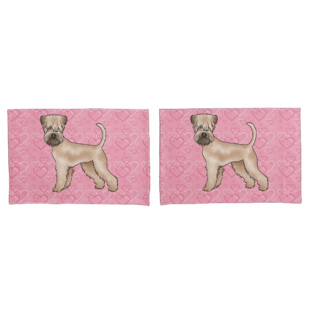 Soft-Coated Wheaten Terrier Cão Amor Padrão Coraçã (Frente - conjunto)