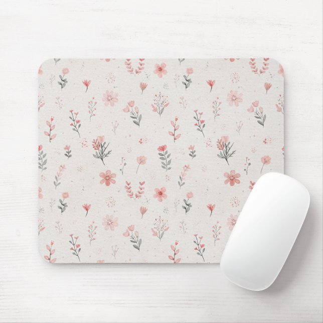 Soft Floral Mouse Pad (Com mouse)