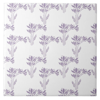 Soft Lavender Botanical Pattern Tile