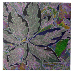 SOFT-MUTED EARTH-TONES/LEAVES/DIG.MANIP. AZULEJO/T