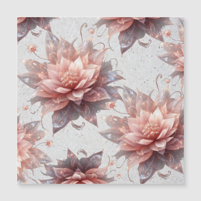 Soft Pastel Floral Magnet Card – Elegant Botanical (Frente)