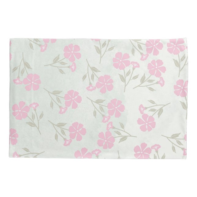 Soft Pink Floral Pillowcase (Verso)