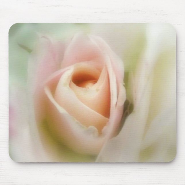 Soft Pink Rose Mouse Pad (Frente)