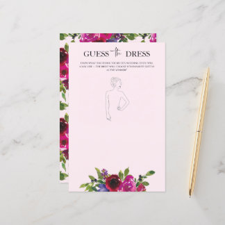 Soft Pink Watercolor Floral Bridal Shower Game