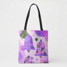 Soft Purple Floral Modern Tote Bag