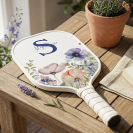 Soft Watercolor Wildflowers – Feminine Pickleball