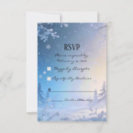 Soft Winter Daydream RSVP Cards