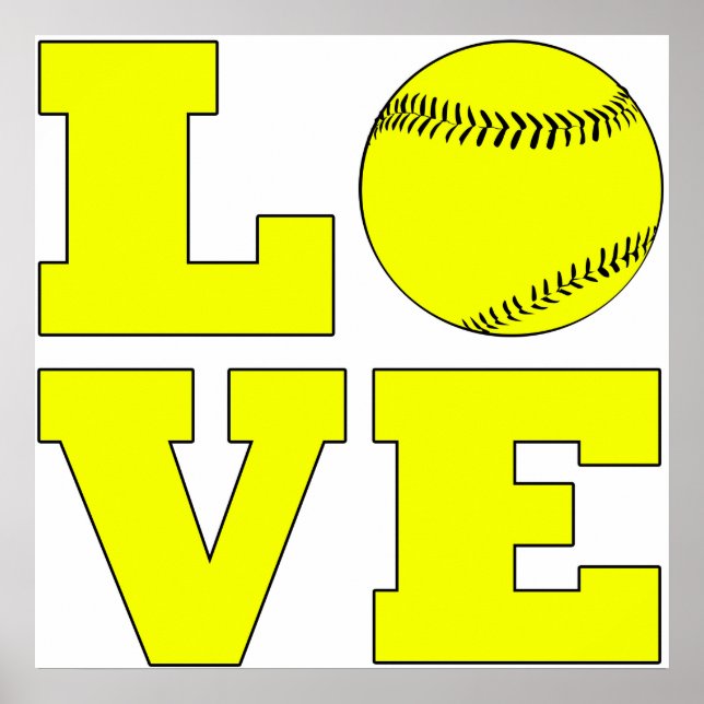 Softball Love Poster (Frente)