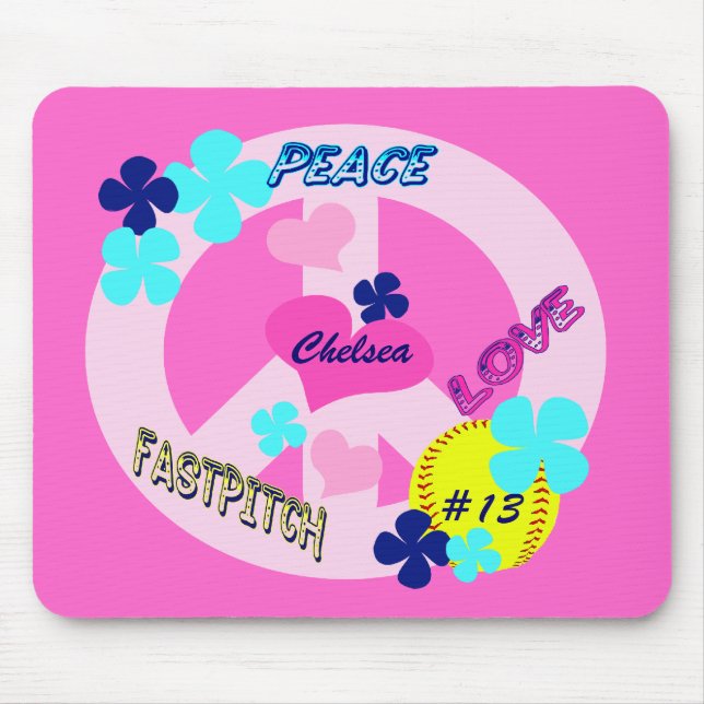 Softball Mousepad de Fastpitch (Frente)