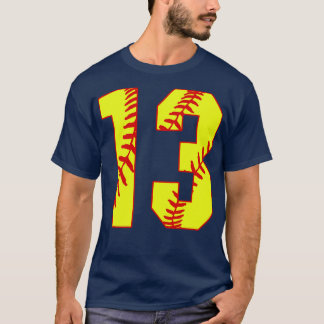 Softball Número 13 13 Camisa de Softball Jer