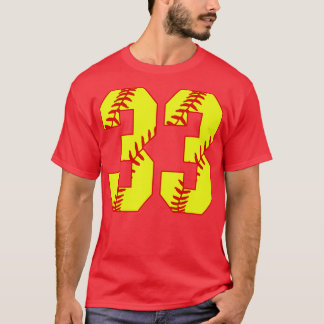 Softball Número 33 33 Camisa de Softball Jer