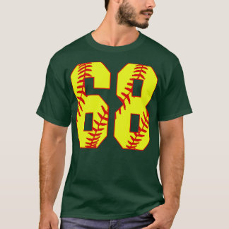 Softball Número 68 68 Camisa de Softball Jer