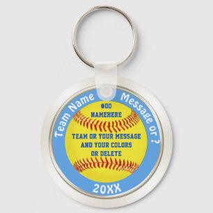 Softball personalizado Chaveiro seu TEXTO, CORES