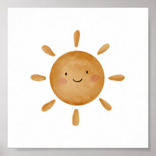 Sol Amarelo Bonito com Poster de Enfermeiro do Dia