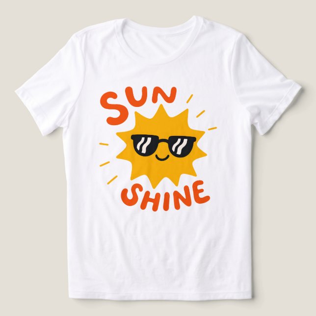 Sol Brilhante Feliz com Óculos de Sol Retro  (Design frontal)
