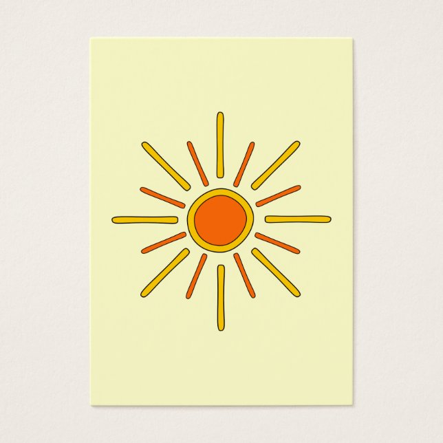 Sol de verão. Amarelo e laranja. (Frente)