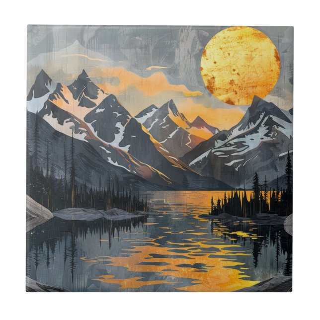 Sol Dourado Sobre Montanhas Nevadas – Boho Wildern (Frente)