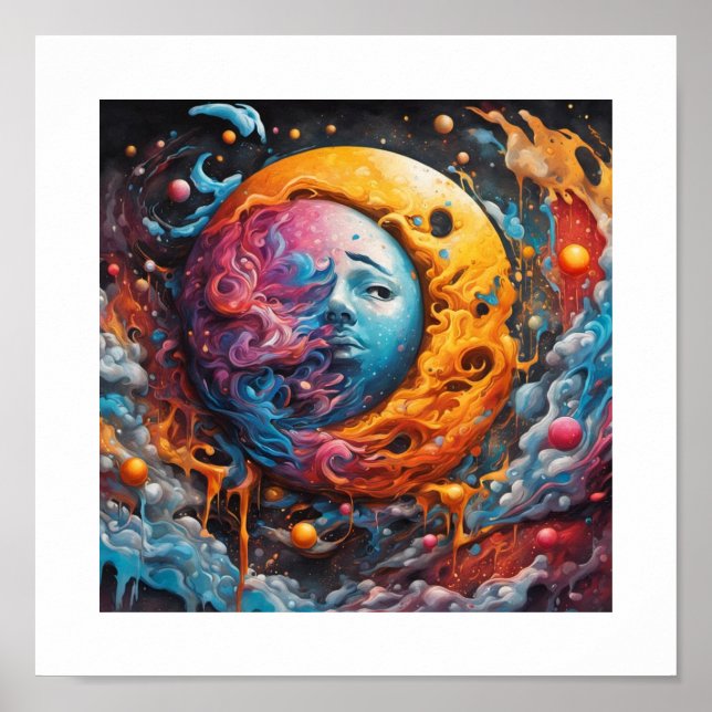 Sol e Lua interligados Poster (Frente)