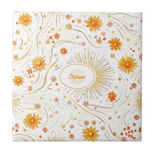 Sol e Raios sem costura do Ouro - com Abstrato Sta