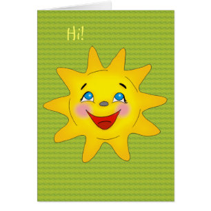 Sol feliz - modelo do cartão