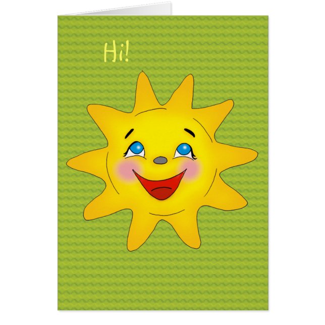 Sol feliz - modelo do cartão (Frente)